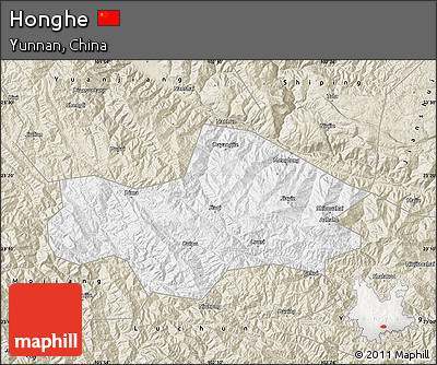 Classic Style Map of Honghe
