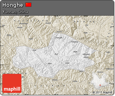 Classic Style Map of Honghe