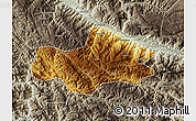 Physical Map of Honghe, semi-desaturated