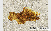 Physical Map of Honghe, shaded relief outside