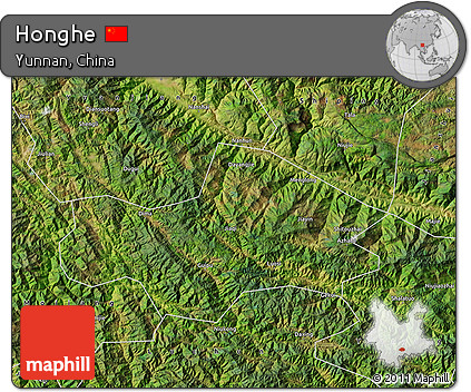 Satellite Map of Honghe