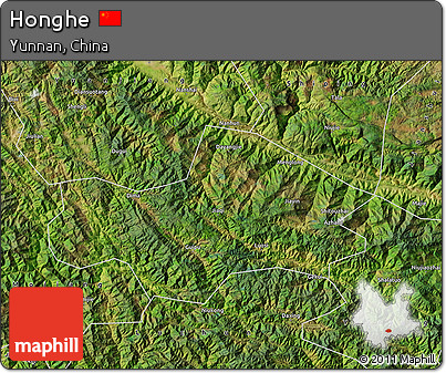 Satellite Map of Honghe