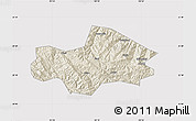 Shaded Relief Map of Honghe, cropped outside