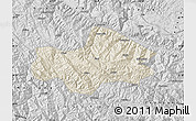 Shaded Relief Map of Honghe, desaturated