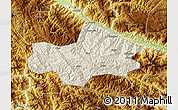 Shaded Relief Map of Honghe, physical outside