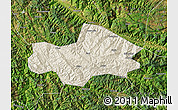 Shaded Relief Map of Honghe, satellite outside