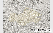 Shaded Relief Map of Honghe, semi-desaturated