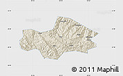 Shaded Relief Map of Honghe, single color outside