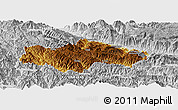 Physical Panoramic Map of Honghe, lighten, desaturated