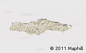 Shaded Relief Panoramic Map of Honghe, cropped outside