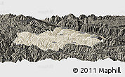 Shaded Relief Panoramic Map of Honghe, darken