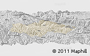 Shaded Relief Panoramic Map of Honghe, desaturated