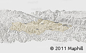 Shaded Relief Panoramic Map of Honghe, lighten, semi-desaturated