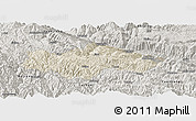 Shaded Relief Panoramic Map of Honghe, semi-desaturated