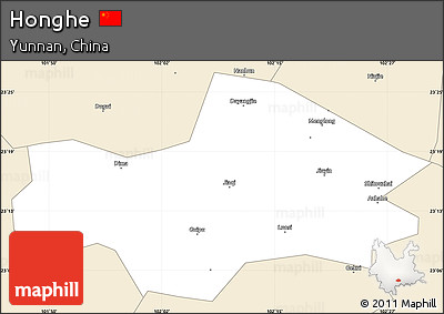 Classic Style Simple Map of Honghe
