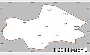 Gray Simple Map of Honghe, cropped outside