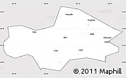 Silver Style Simple Map of Honghe, cropped outside