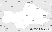 Silver Style Simple Map of Honghe