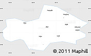 Silver Style Simple Map of Honghe, single color outside
