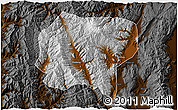 Physical 3D Map of Jianchuan, darken
