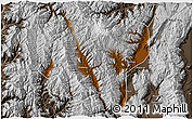 Physical 3D Map of Jianchuan, semi-desaturated