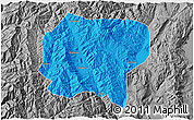 Political 3D Map of Jianchuan, desaturated