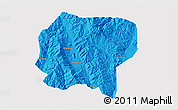 Political 3D Map of Jianchuan, single color outside