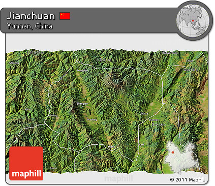 Satellite 3D Map of Jianchuan