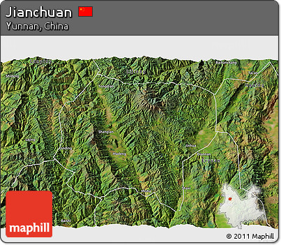 Satellite 3D Map of Jianchuan