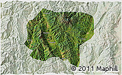 Satellite 3D Map of Jianchuan, lighten