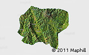 Satellite 3D Map of Jianchuan, single color outside