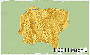 Savanna Style 3D Map of Jianchuan, single color outside