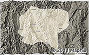 Shaded Relief 3D Map of Jianchuan, darken