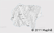 Silver Style 3D Map of Jianchuan, single color outside