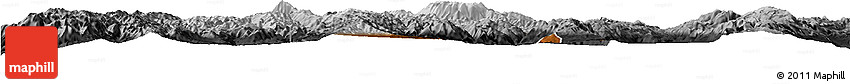 Physical Horizon Map of Jianchuan, darken, desaturated