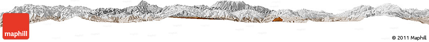 Physical Horizon Map of Jianchuan, lighten