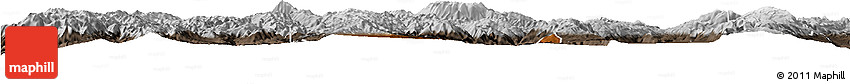 Physical Horizon Map of Jianchuan, semi-desaturated