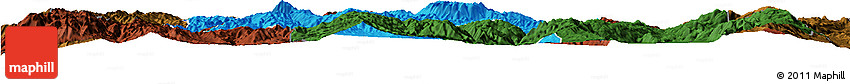 Political Horizon Map of Jianchuan, darken
