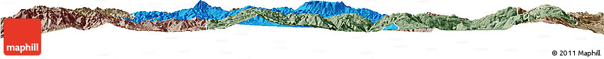 Political Horizon Map of Jianchuan, semi-desaturated