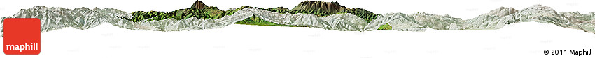 Satellite Horizon Map of Jianchuan, lighten
