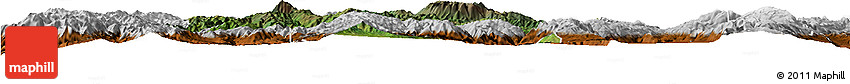 Satellite Horizon Map of Jianchuan, physical outside