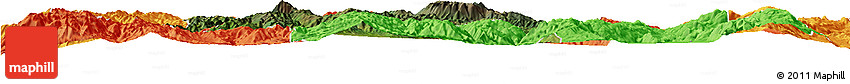 Satellite Horizon Map of Jianchuan, political outside
