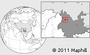 Blank Location Map of Jianchuan, highlighted country, highlighted parent region