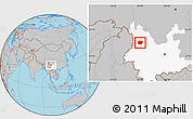 Gray Location Map of Jianchuan, highlighted parent region