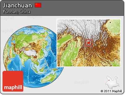 Physical Location Map of Jianchuan