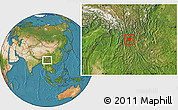 Satellite Location Map of Jianchuan