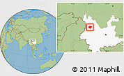 Savanna Style Location Map of Jianchuan, highlighted parent region
