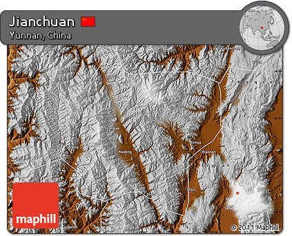Physical Map of Jianchuan