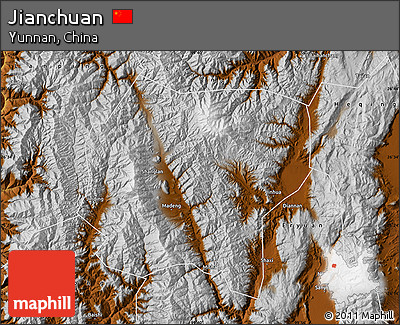 Physical Map of Jianchuan