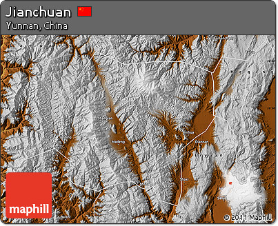 Physical Map of Jianchuan